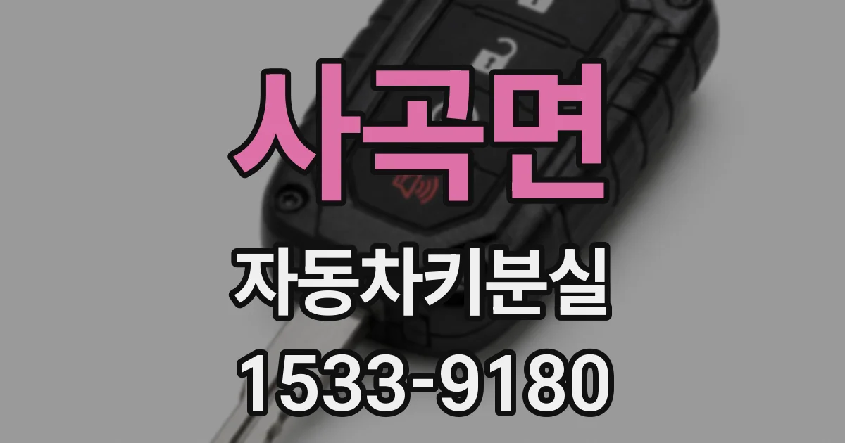 사곡면 자동차키분실