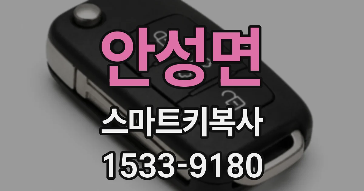 안성면 스마트키복사