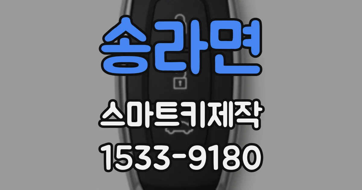 송라면 스마트키제작