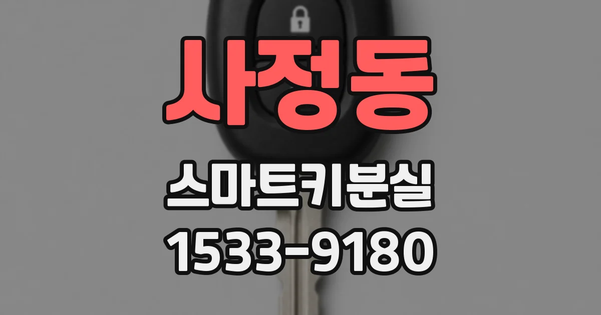 사정동 스마트키분실