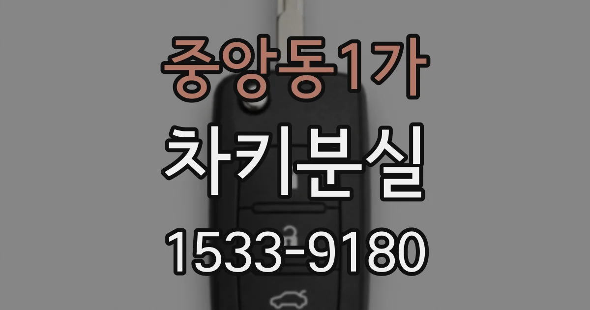 중앙동1가 차키분실