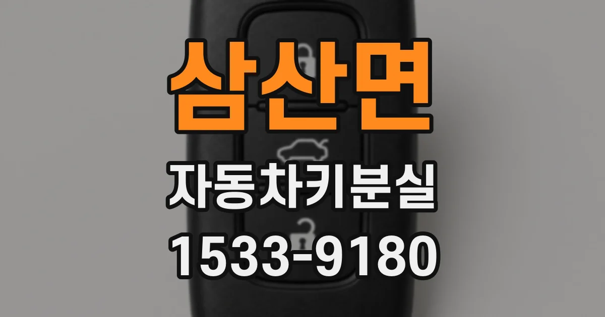 삼산면 자동차키분실