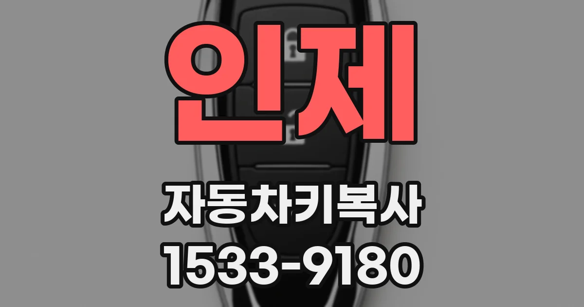 인제 자동차키복사
