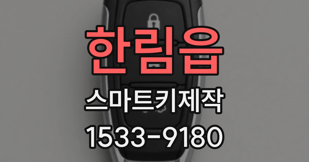 한림읍 스마트키제작