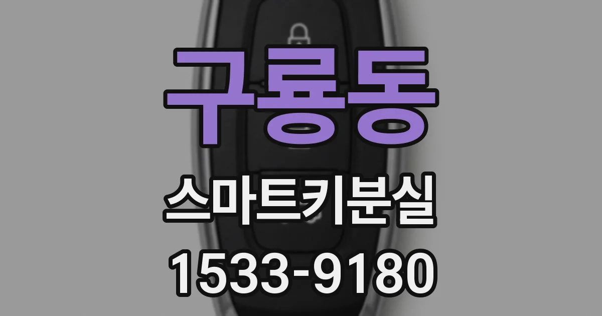 구룡동 스마트키분실