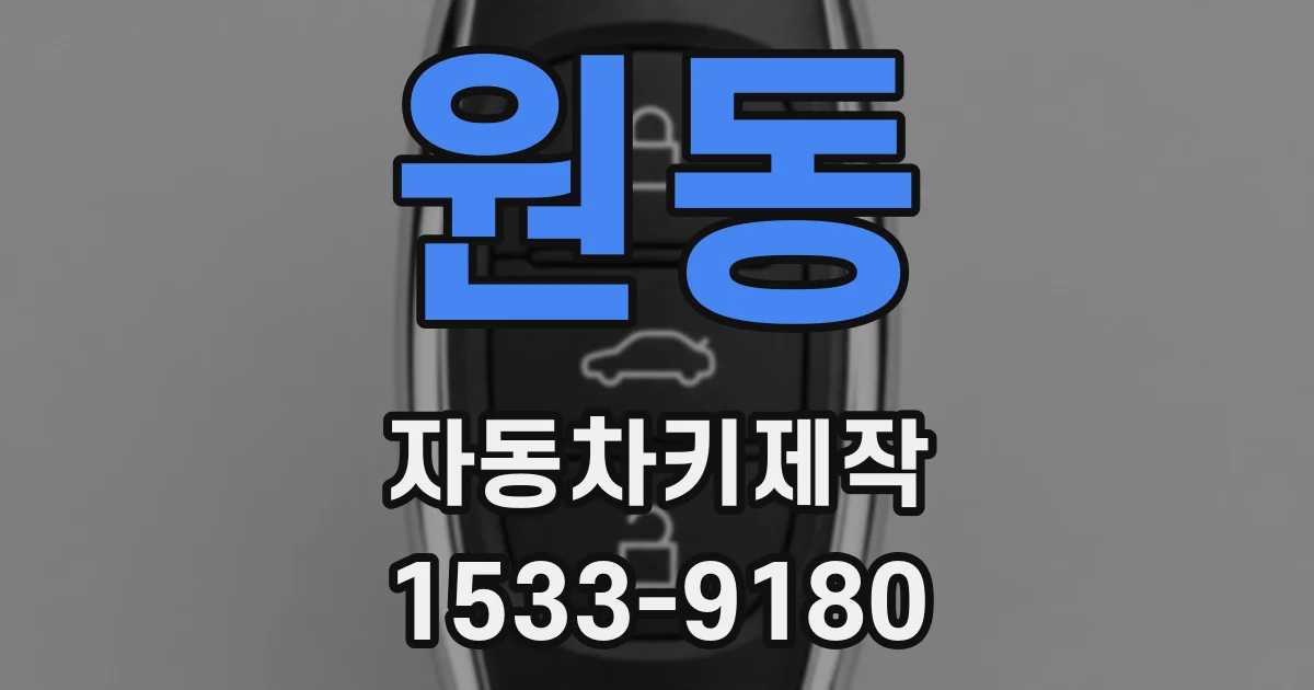 원동 자동차키제작