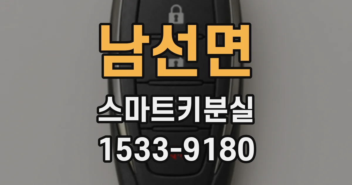 남선면 스마트키분실