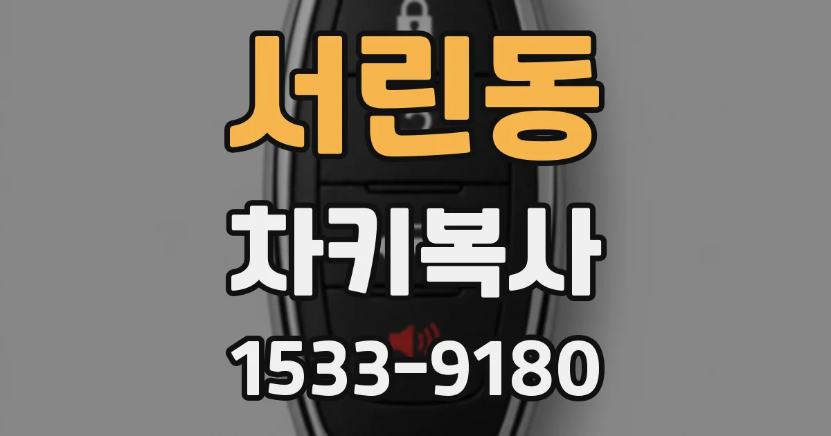 서린동 차키복사