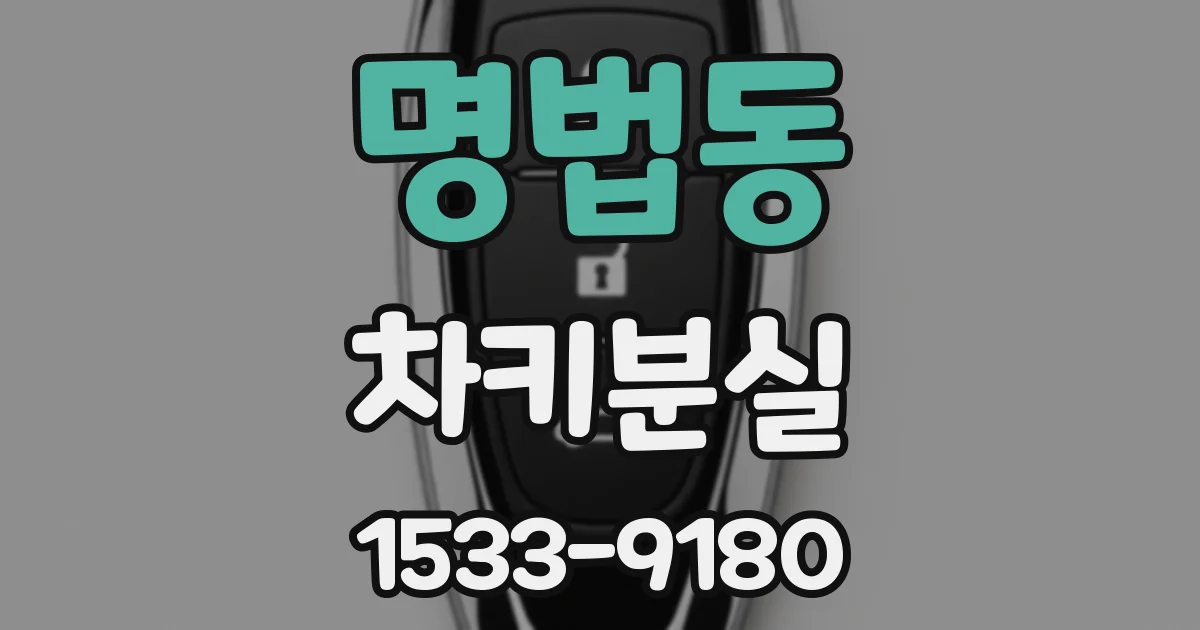 명법동 차키분실