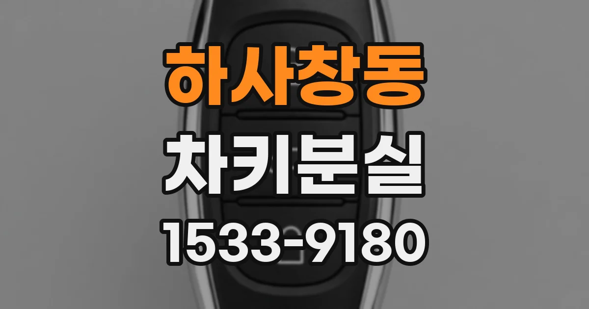 하사창동 차키분실