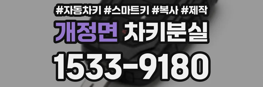 개정면 차키분실