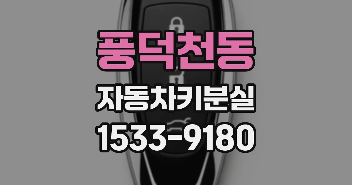 풍덕천동 자동차키분실