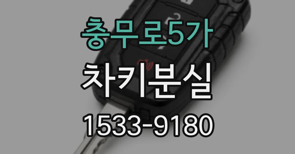 충무로5가 차키분실