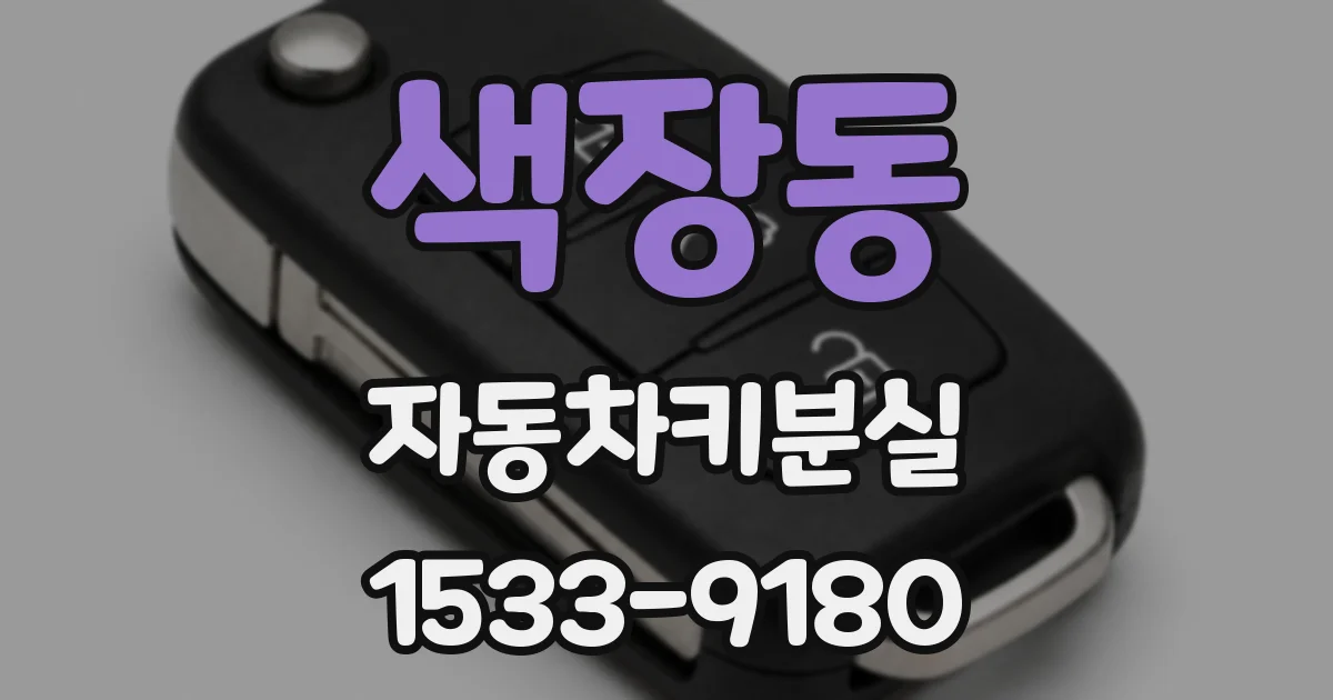 색장동 자동차키분실
