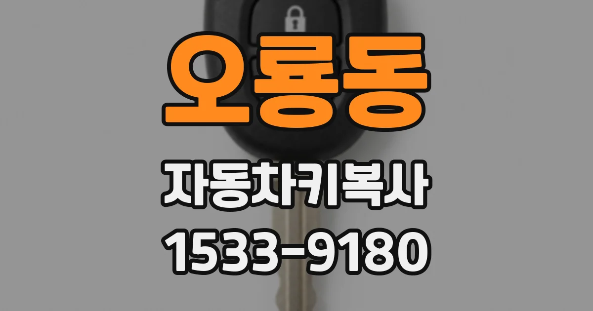 오룡동 자동차키복사