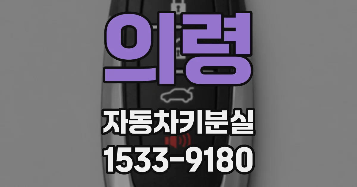 의령 자동차키분실