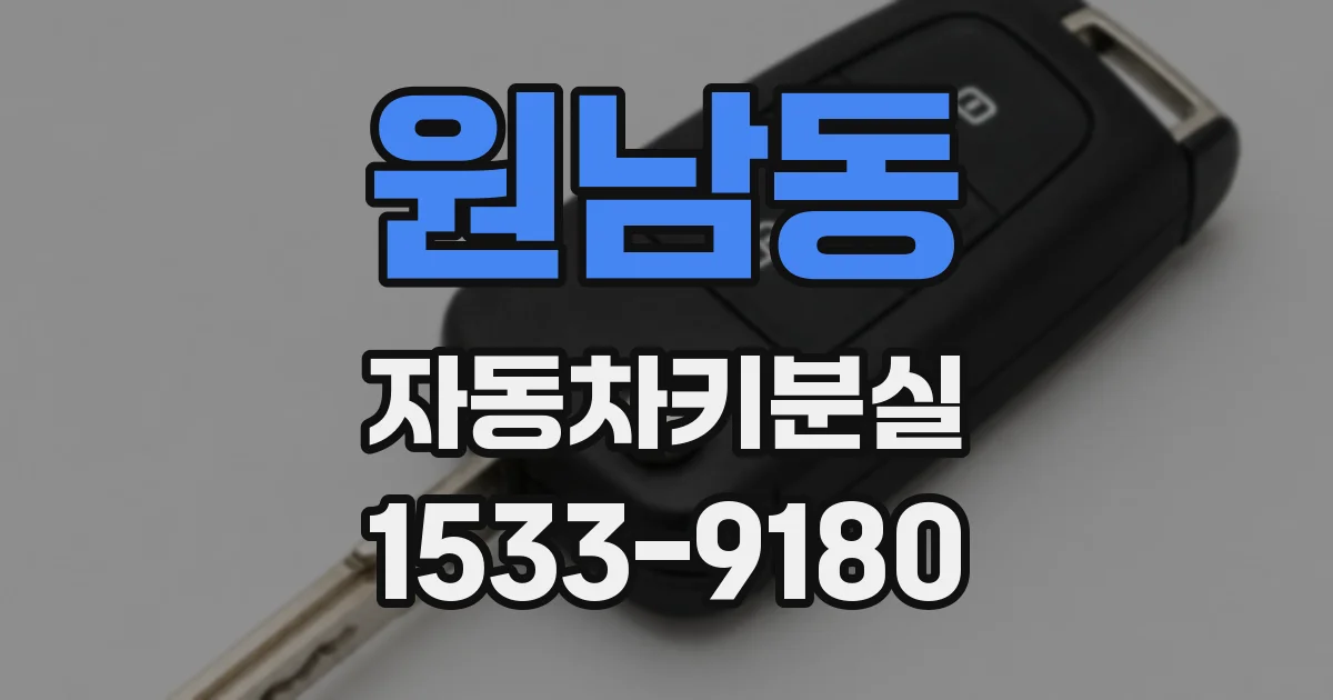 원남동 자동차키분실