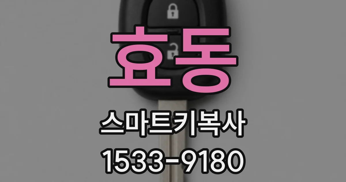 효동 스마트키복사