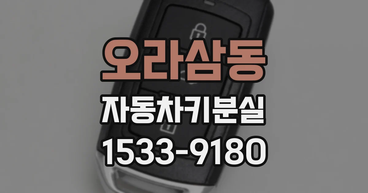 오라삼동 자동차키분실