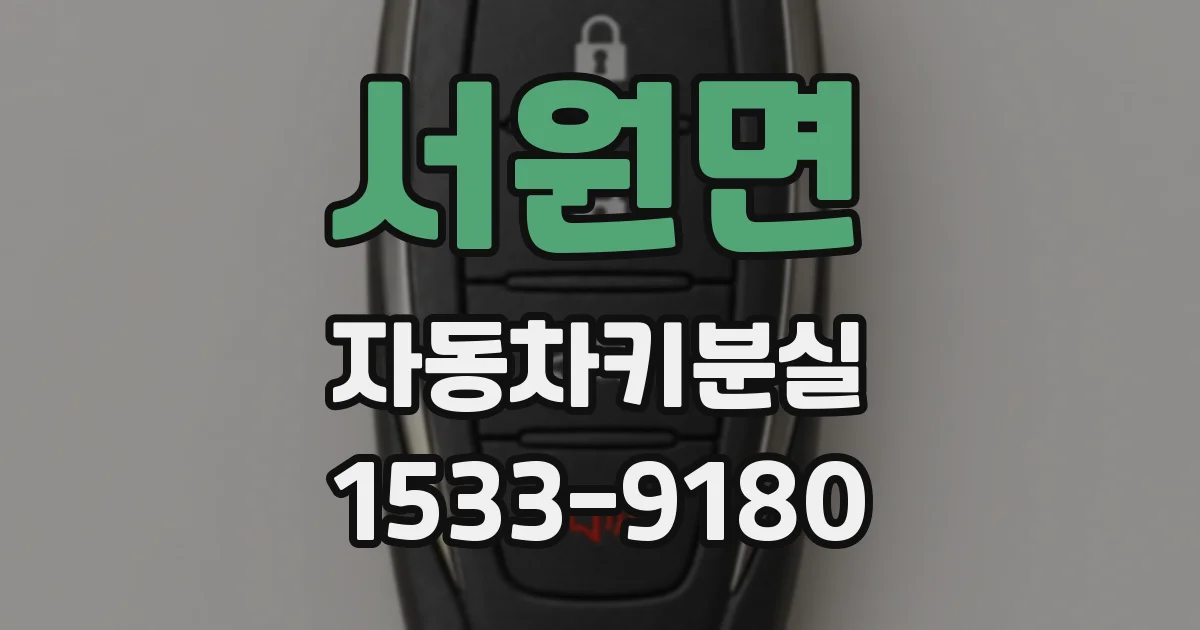 서원면 자동차키분실