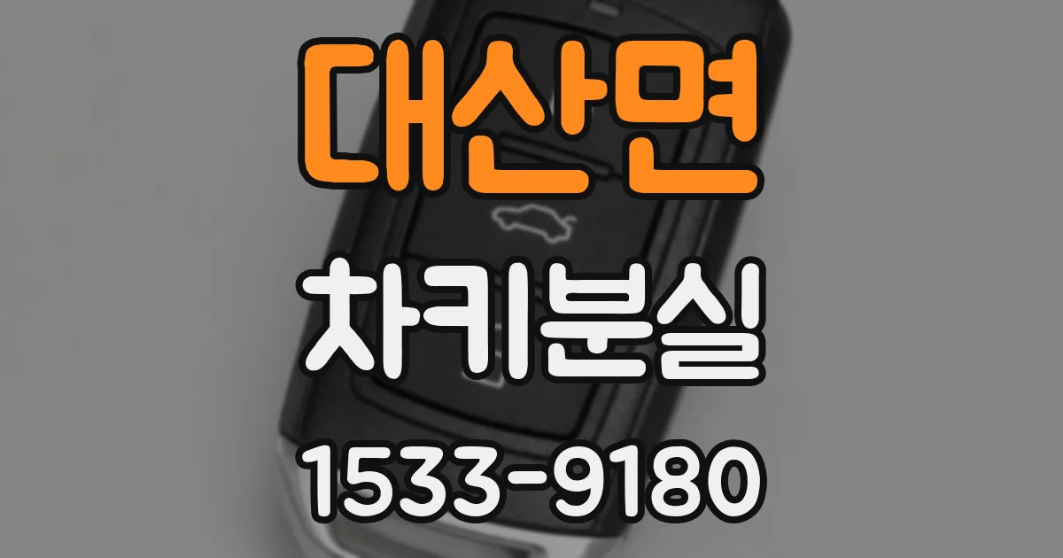 대산면 차키분실