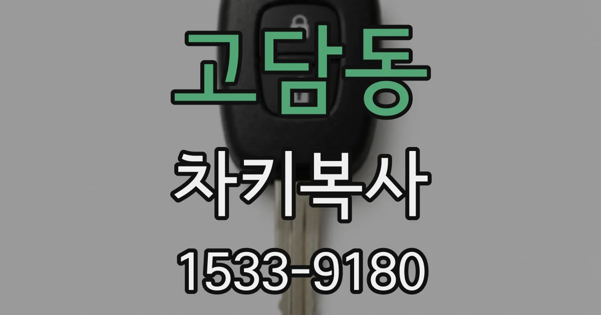 고담동 차키복사