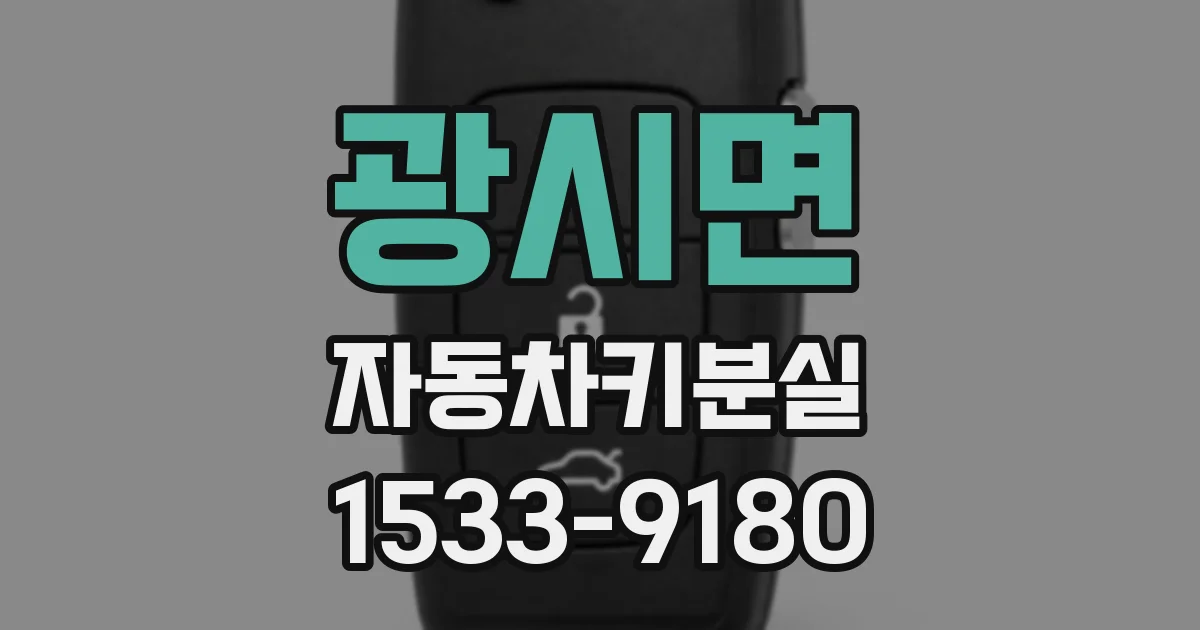 광시면 자동차키분실