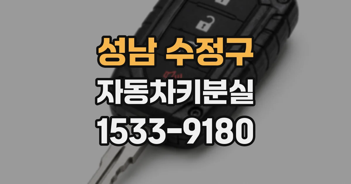 성남 수정구 자동차키분실
