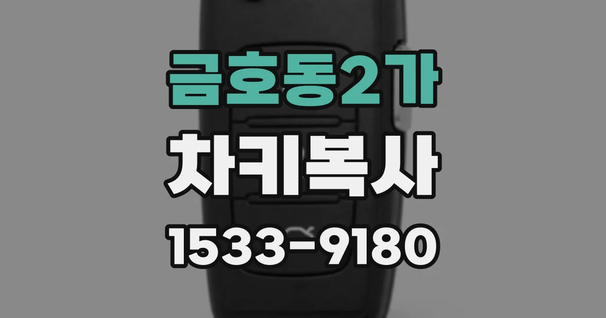 금호동2가 차키복사