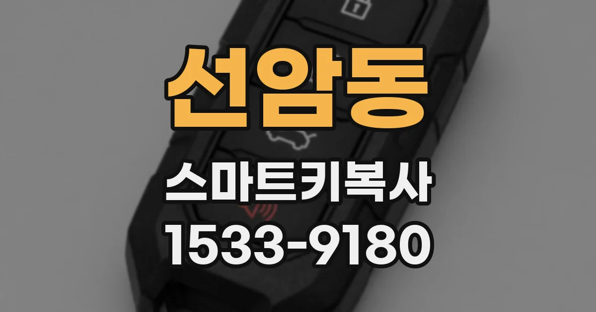선암동 스마트키복사