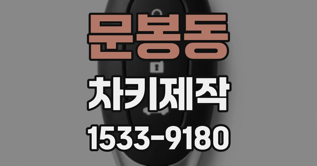 문봉동 차키제작