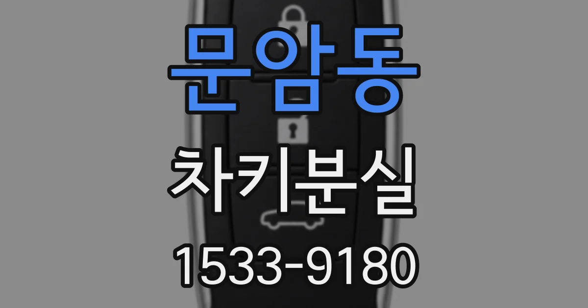 문암동 차키분실
