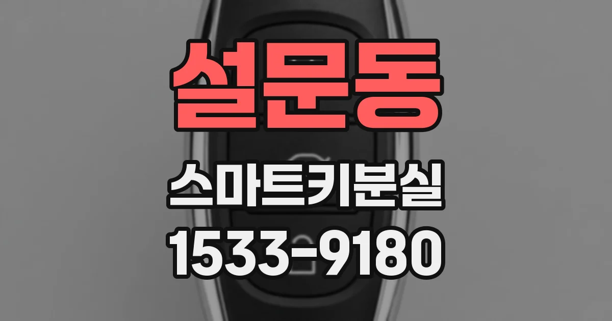 설문동 스마트키분실