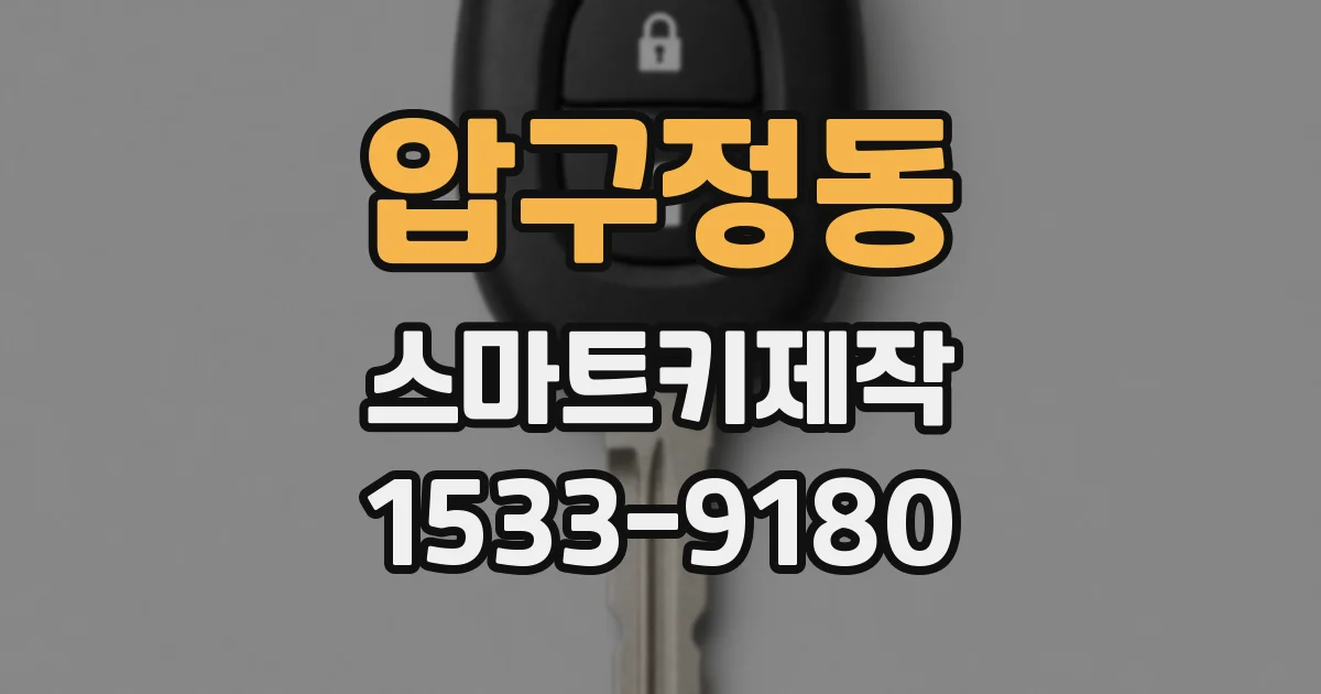 압구정동 스마트키제작