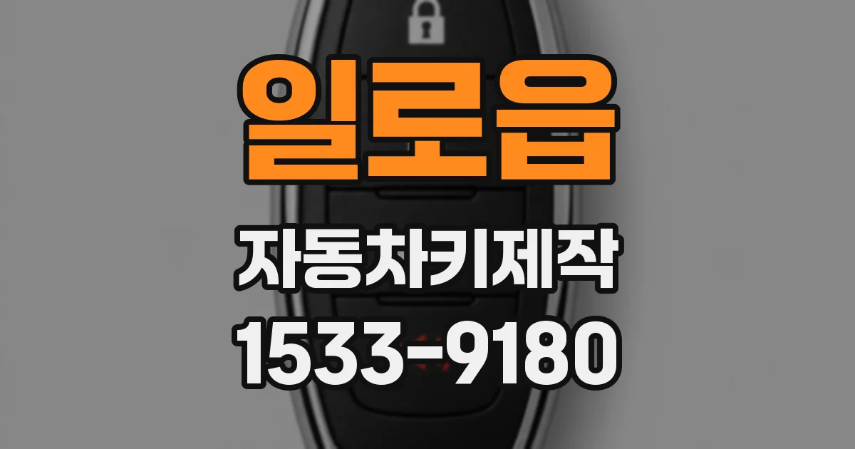 일로읍 자동차키제작