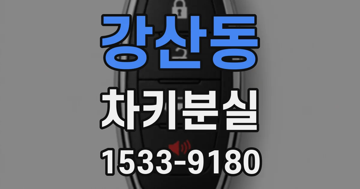 강산동 차키분실