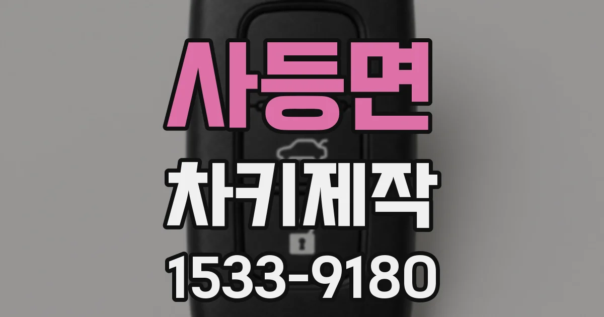사등면 차키제작