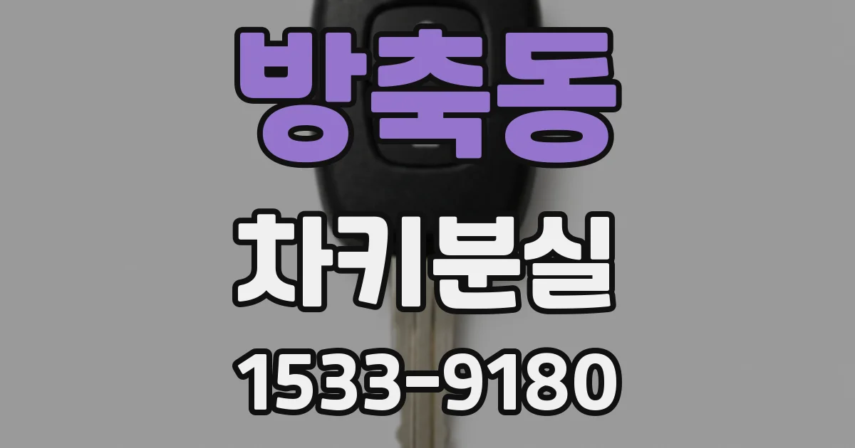 방축동 차키분실