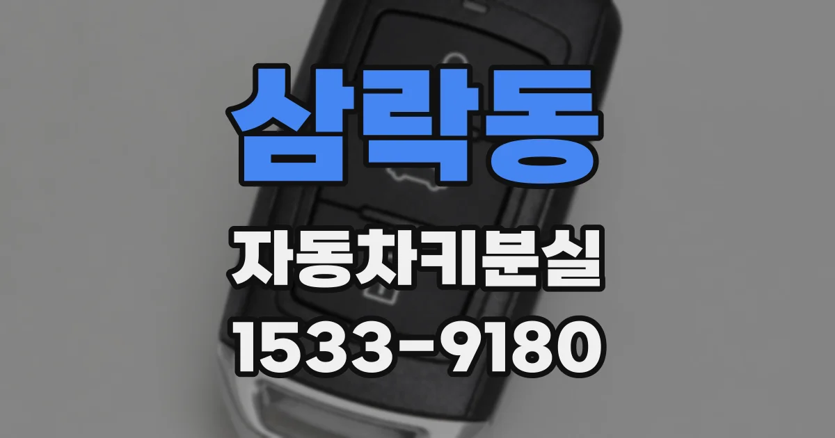삼락동 자동차키분실