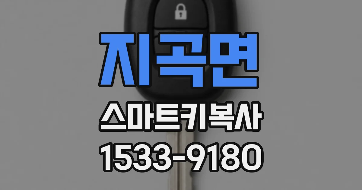 지곡면 스마트키복사