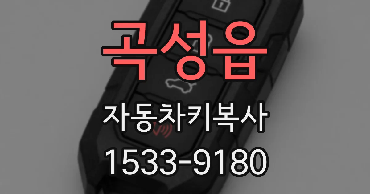 곡성읍 자동차키복사