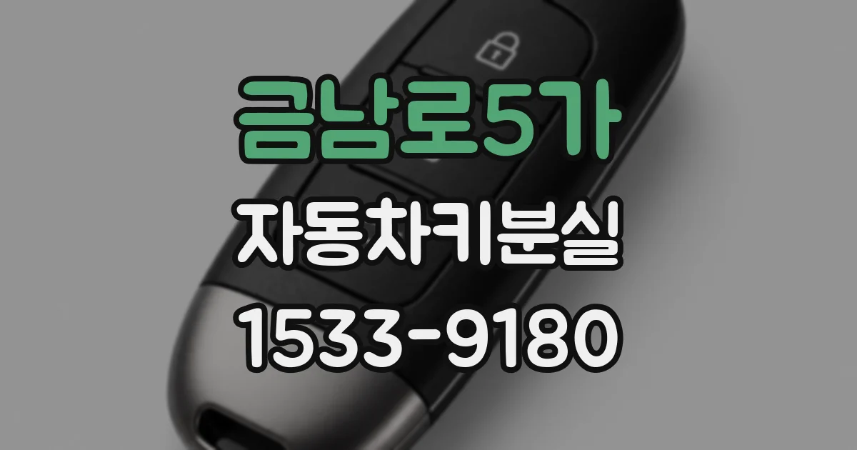 금남로5가 자동차키분실