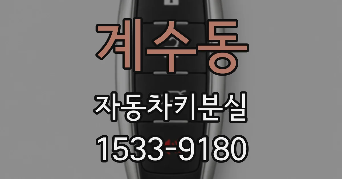 계수동 자동차키분실