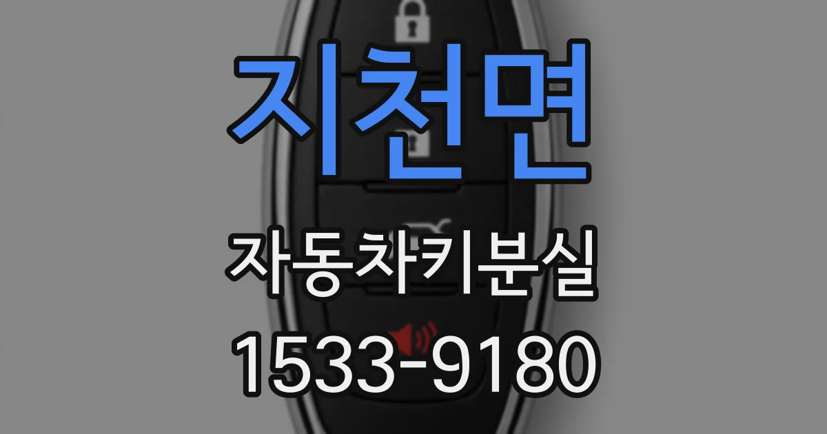 지천면 자동차키분실