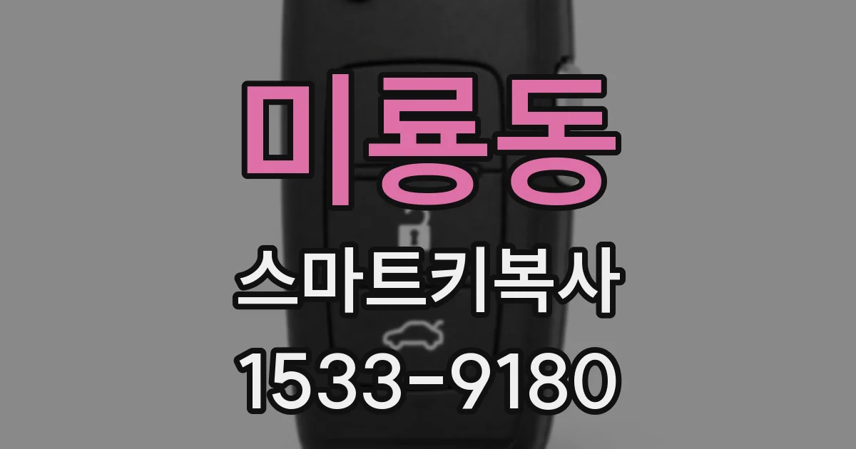 미룡동 스마트키복사