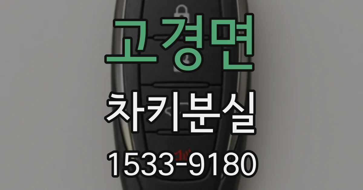 고경면 차키분실
