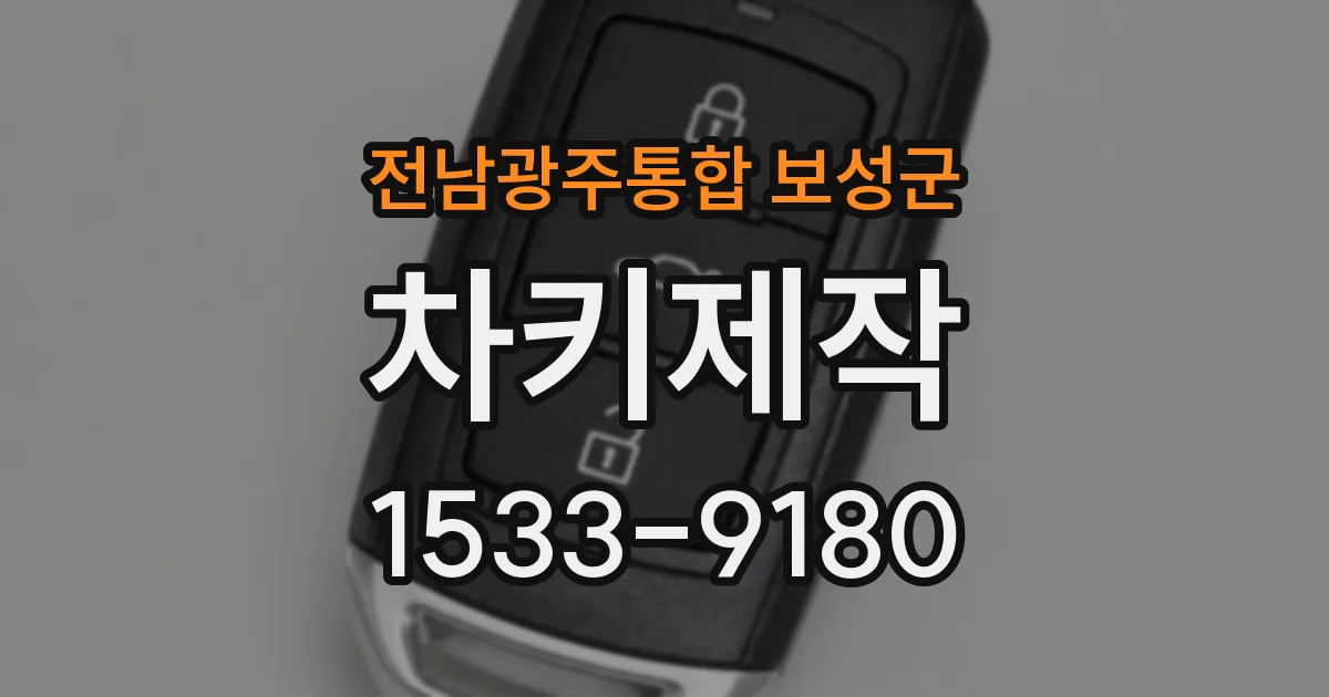 전남광주통합 보성군 차키제작
