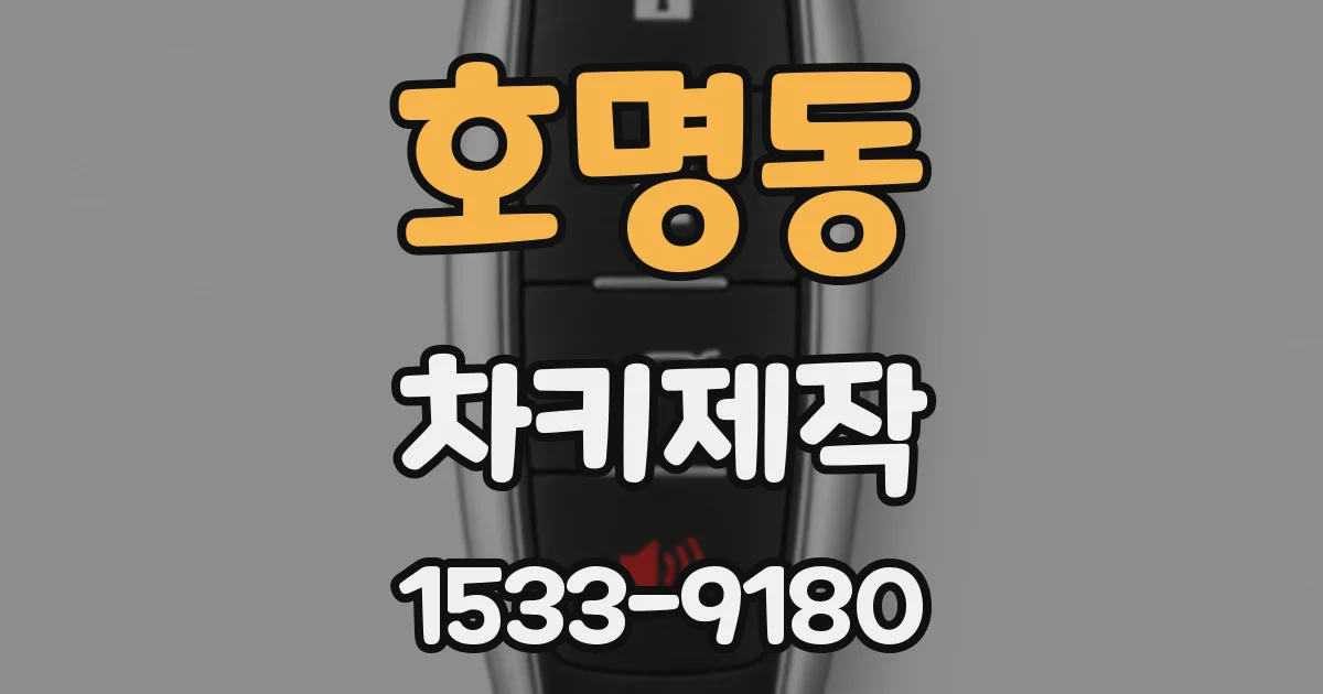 호명동 차키제작