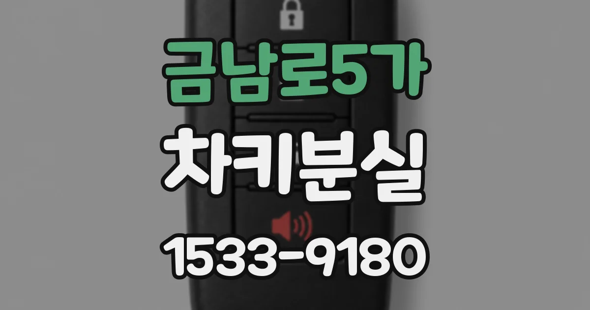 금남로5가 차키분실