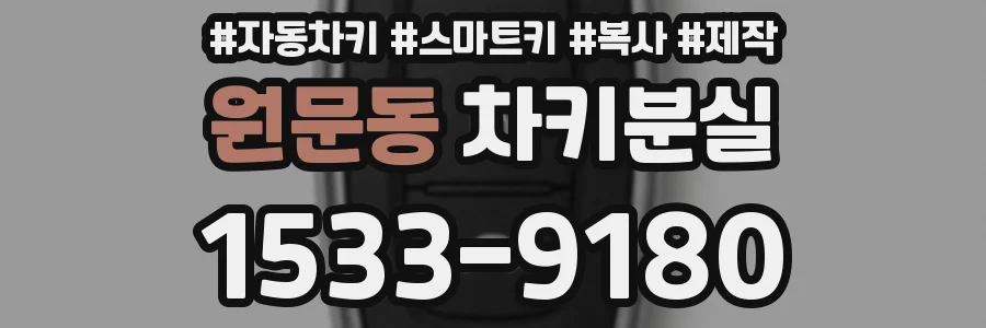 원문동 차키분실